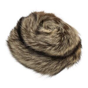 Coach 100% Raccoon Fur Silk Lined Hat Light Brown XS/S NWT $498 MSRP